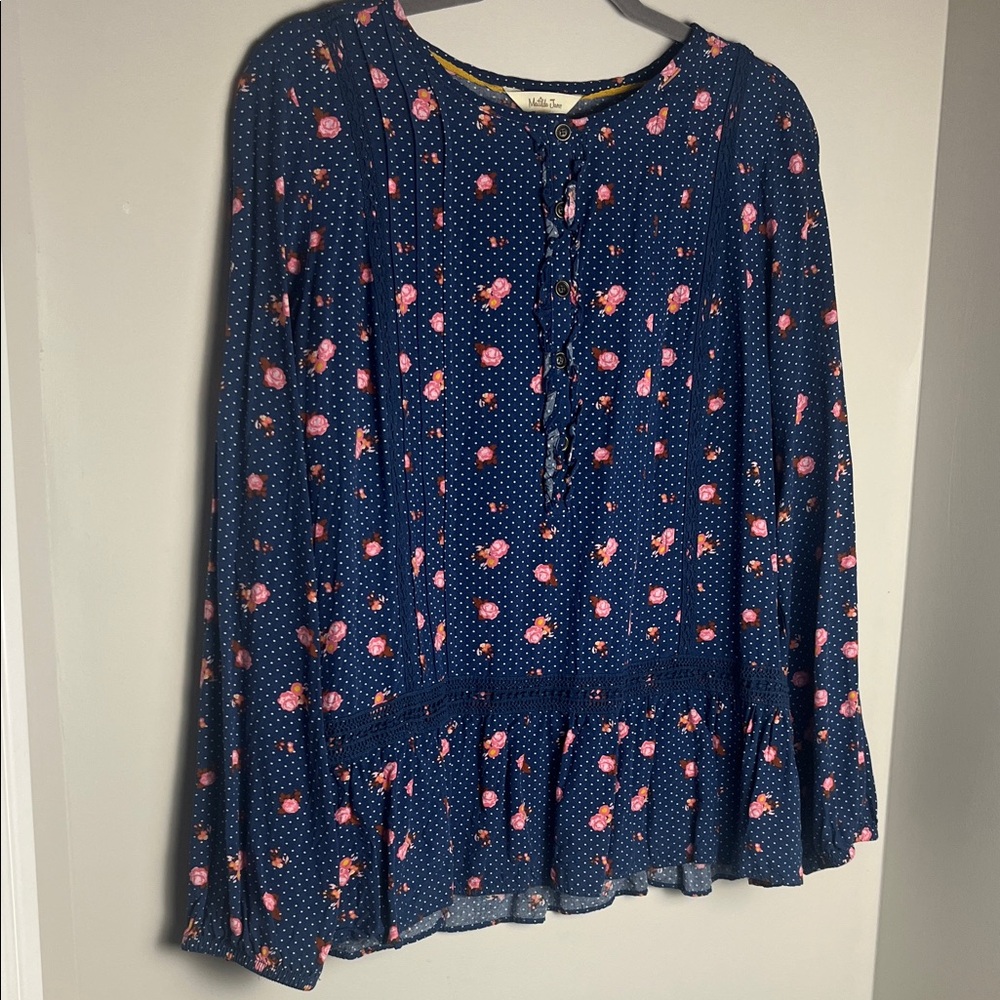 Matilda Jane Navy and Pink Floral Blouse